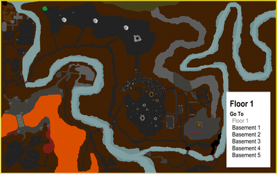 Goblin town dungeons Floor 1 Overview Map cropped 3600x2264 labelled 20150715a